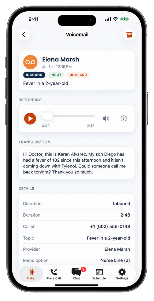 On Call Central iPhone app